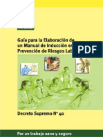 Guia Para La Elaboracion de Un Manual de Induccion en Prevencion de Riesgos Laborales