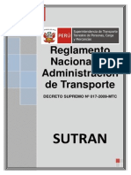 Reglamento Nacional de Administracion de Transporte DS 017-2009-MTC