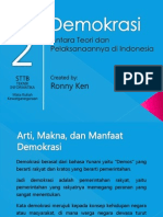 Demokrasi - Antara Teori Dan Pelaksanaannya Di Indonesia