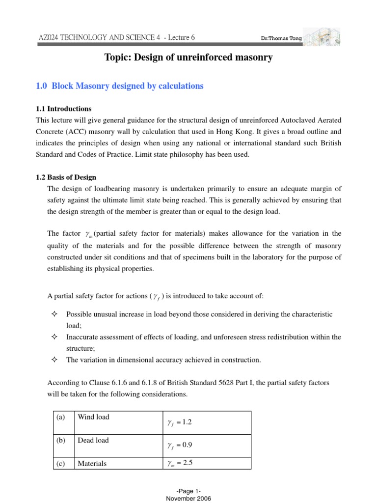 Unreinforced Masonry Design Guidelines | PDF | Strength Of Materials ...