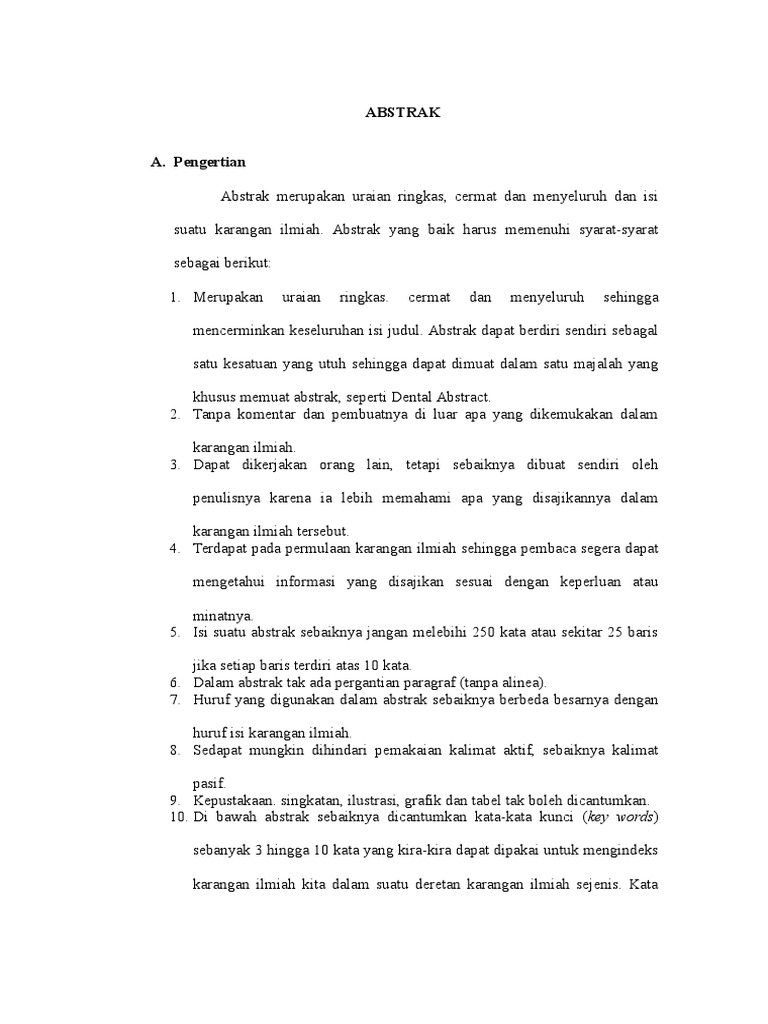 Panduan Penulisan Abstrak Ilmiah | PDF | Kajian Bahasa Asing