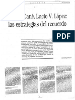 Miguel Cane, Lucio Lopez, Las Estrategias Del Recuerdo