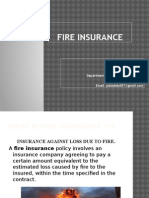 Fire Insurance: Md. Nazmul Hasan Lecturer Department of Banking and Insurance University of Dhaka
