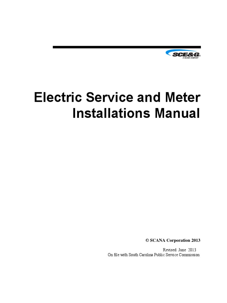 Electric Service and Meter Installations | PDF | Electrical Wiring ...