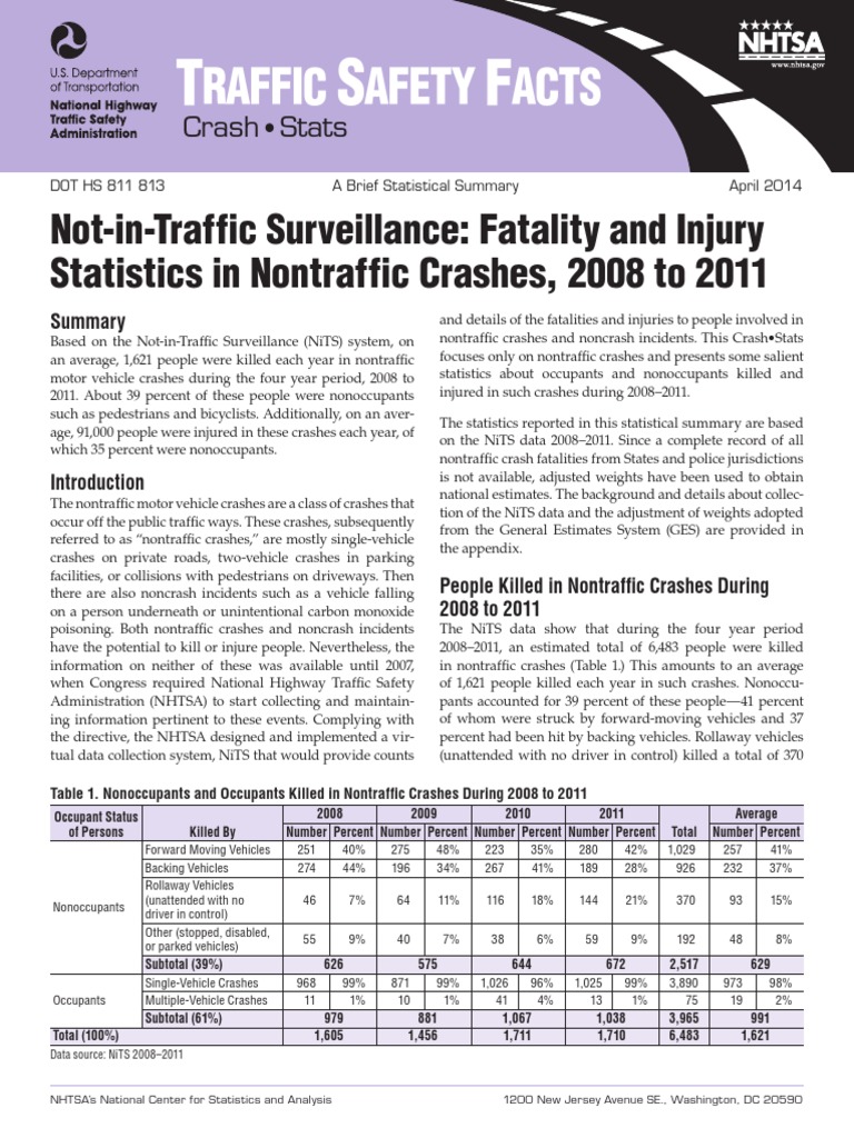 Traffic Safety Facts PDF Road Traffic Safety National Highway