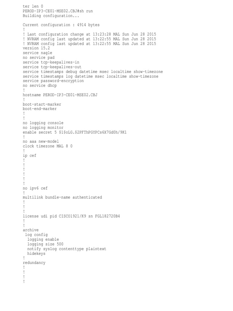 Configuration of a Cisco 1921 Router for Bandwidth Management and