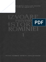 Izvoare Privind Istoria Romaniei Vol 1