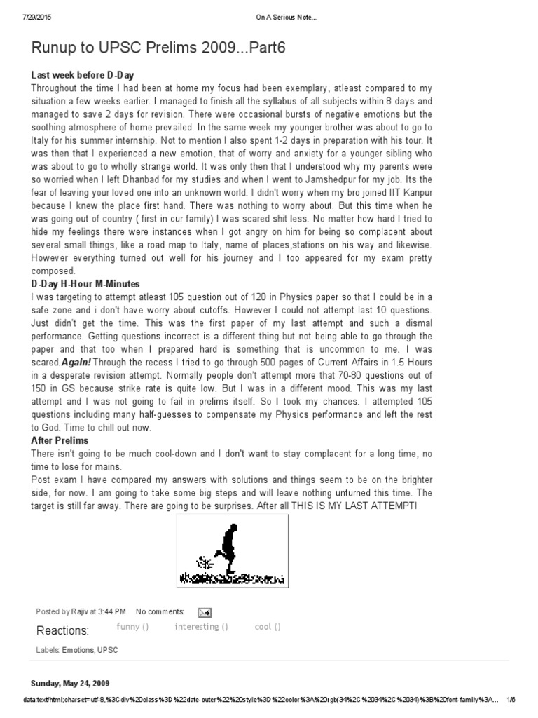 On A Serious Note - DDDD | PDF | Cognitive Science | Behavioural Sciences