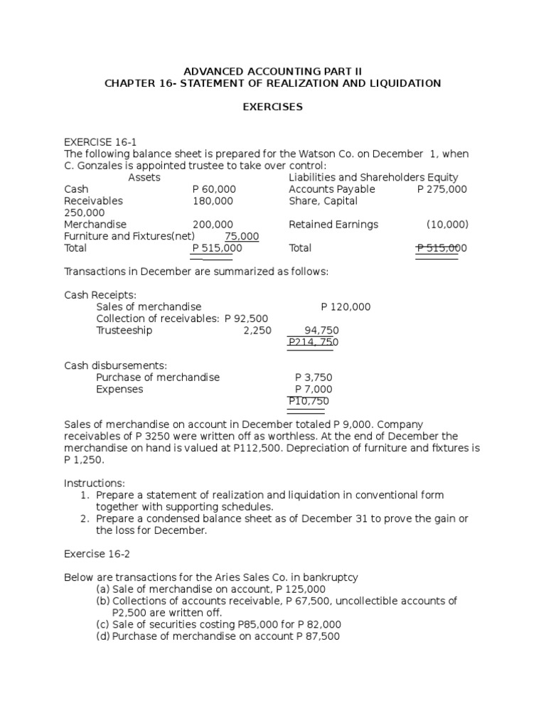 Advanced Accounting Part II - C Hapter 16 | PDF | Book Value | Balance ...