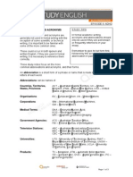 ABBREVIATIONS AND ACRONYMS STUDY NOTES