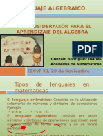 Lenguaje algebraico