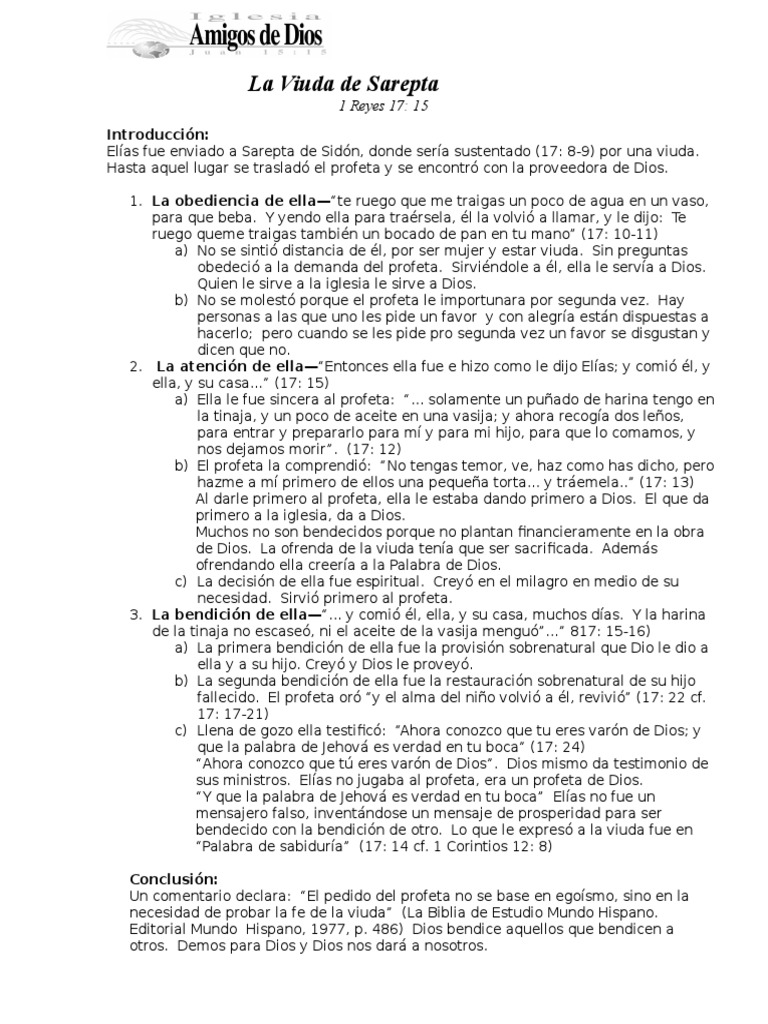 La Viuda de Sarepta Profeta Elijah