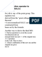 Use Projection Operator To Construct Salcs