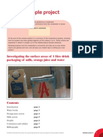 Sample Project: Investigating The Surface Areas of 1 Litre Drink Packaging of Milk, Orange Juice and Water