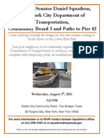 South Street Median Meeting Flyer