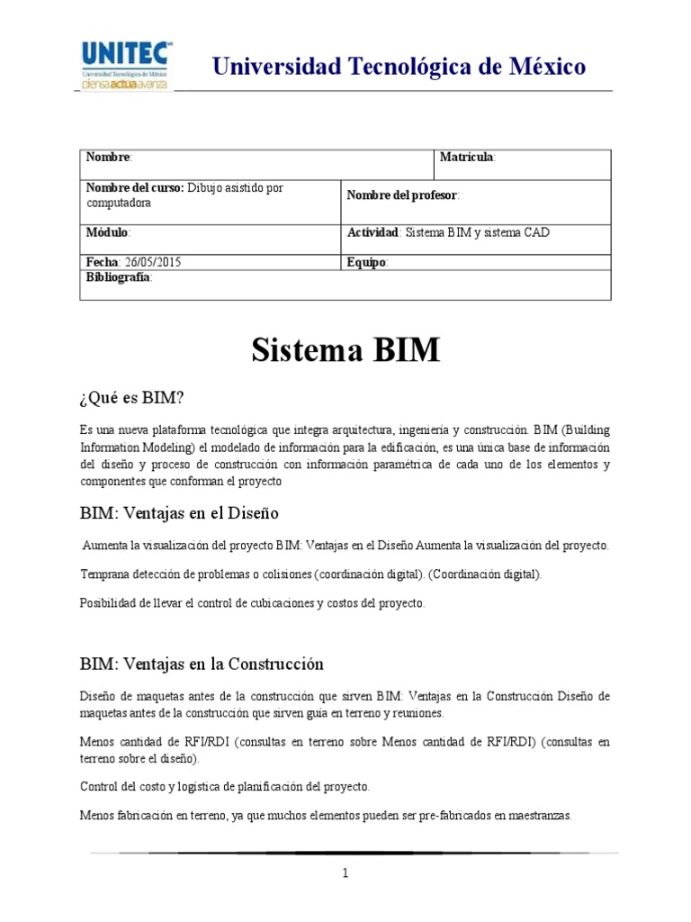 Ventajas de BIM y CAD en Diseño | PDF | Modelado de información de ...
