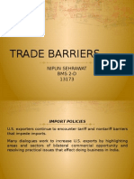 Trade Barriers: Nipun Sehrawat Bms 2-D 13173