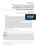 MALHOTRA, Preeti. Management of Community Based Energy Interventions in Rural Areas of India
