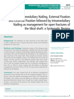 Comparing Intramedullary Nailing, External Fixation and External Fixation Followed by Intramedullary Nailing As Management For Open Fractures of The Tibial Shaft: A Systematic Review