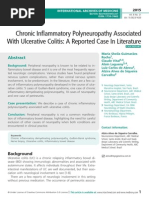Chronic Inflammatory Polyneuropathy Associated With Ulcerative Colitis