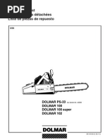 Download DOLMAR Parts Manual for Chainsaw Models PS-33 100 100s 102 by Hendrixson Outdoor Power SN27308787 doc pdf