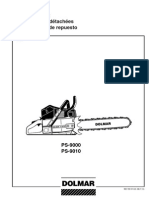 Dolmar Parts Manual For Chainsaw Models: PS-9000 and PS-9010 (10/1999)