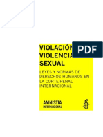 Violencia Sexual y Violacion, Aministia Intern.