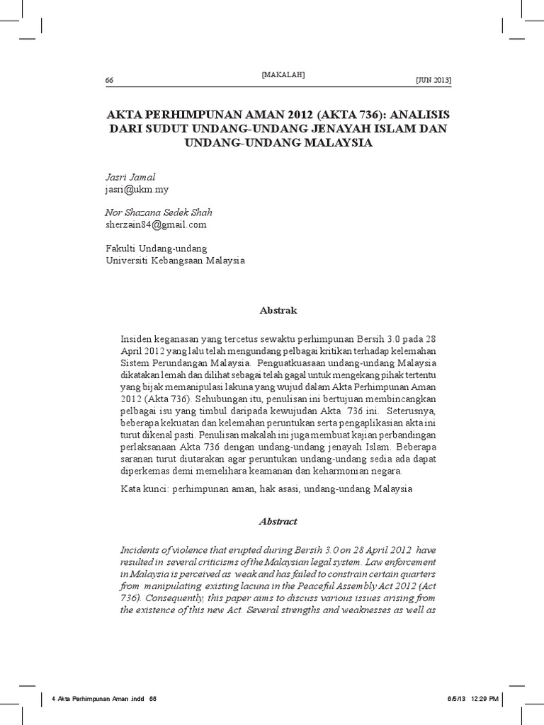 akta perhimpunan aman 2012