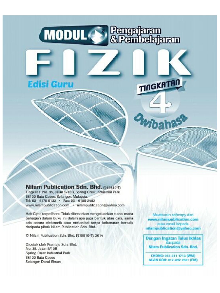 Jawapan Modul Fizik Tingkatan 4 Isaiahctzx