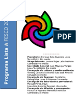 Programa LISTA Fesco 2015