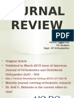 Journal Review: Kanish Agggarwal PG Student Dept. of Orthodontics