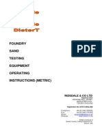 Foundry Sand Testing Equipemnt Operating Instructions