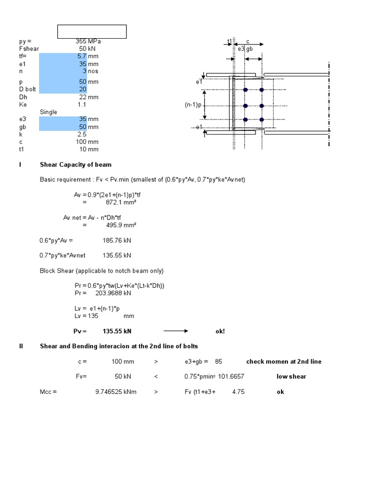 Shear Capacity Analysis of Beam | PDF | Science & Mathematics