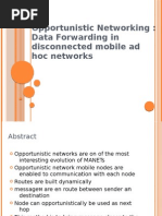 Opportunistic Networking 