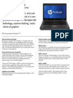 HP ProBook 6460b Notebook PC Datasheet