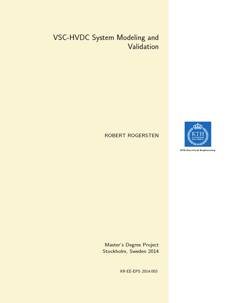 VSC-HVDC Control Modeling Study | PDF | High Voltage Direct Current ...