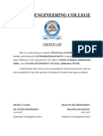 Nigama Engineering College: Certificate