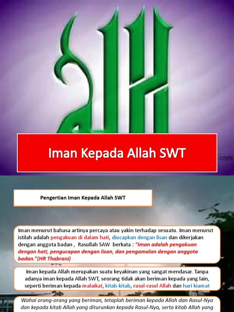 Iman Kepada Allah SWT