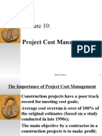 TM 420 Lecture 10 Cost Management