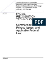 FACIAL RECOGNITION TECHNOLOGY Commercial Uses, Privacy Issues, and Applicable Federal Law