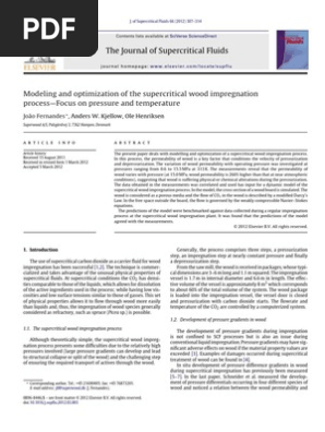 Modeling And Optimization Of The Supercritical Wood Impregnation Supercritical Fluid Permeability Earth Sciences