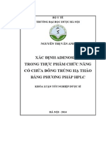 Xác định Adenosine trong thực phẩm chức năng có chứa đông trùng hạ thỏa bằng phương pháp HPLC PDF