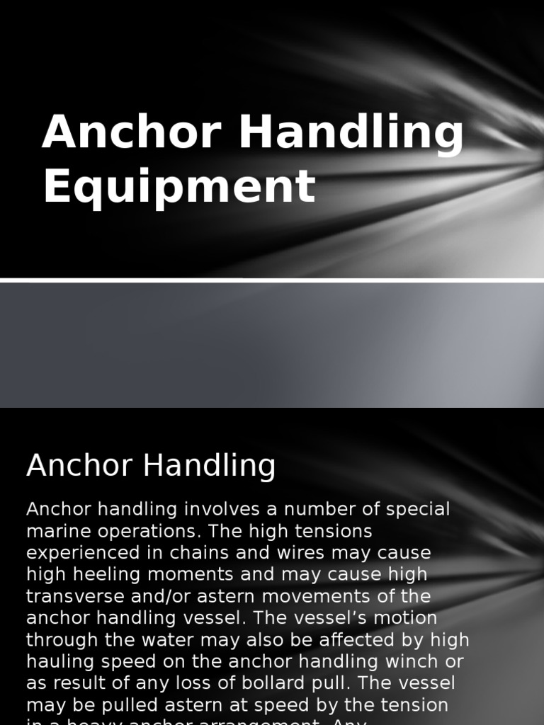 Anchor Handling Equipment PDF Anchor Drilling Rig