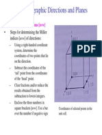 Crystallographic Directions and Planes