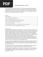 Summary of Proposed Policy on Sex Work