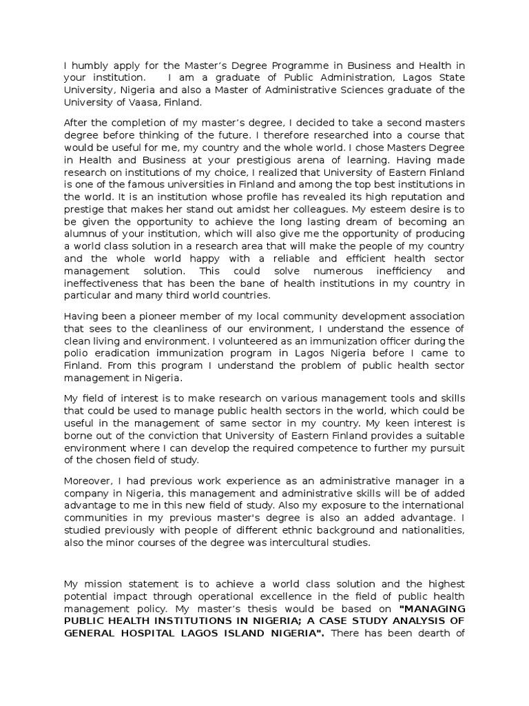 Personal statement for equine degree image