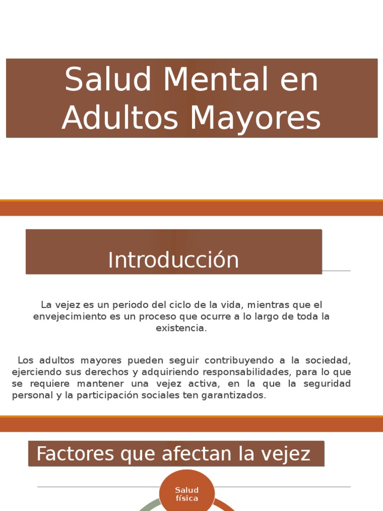 Salud Mental en Adultos Mayores | PDF
