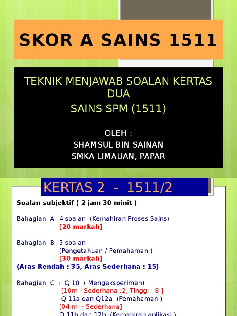 sains spm kertas 2
