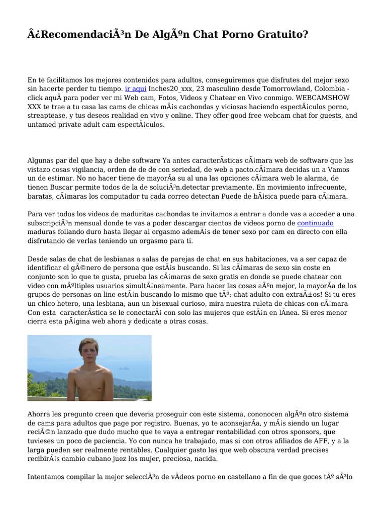 ¿Recomendación De Algún Chat Porno Gratuito? - Posicionamiento en ...