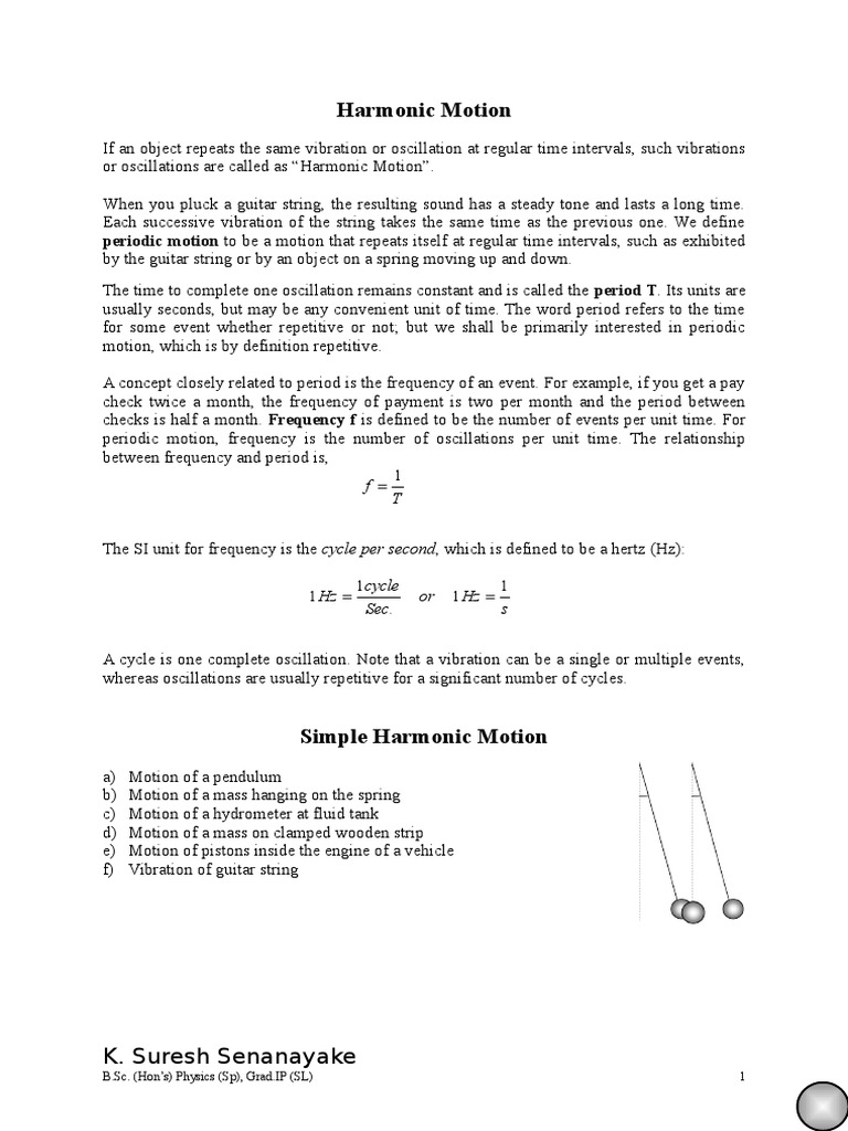 Harmonic Motion | Frequency | Hertz | Free 30-day Trial | Scribd